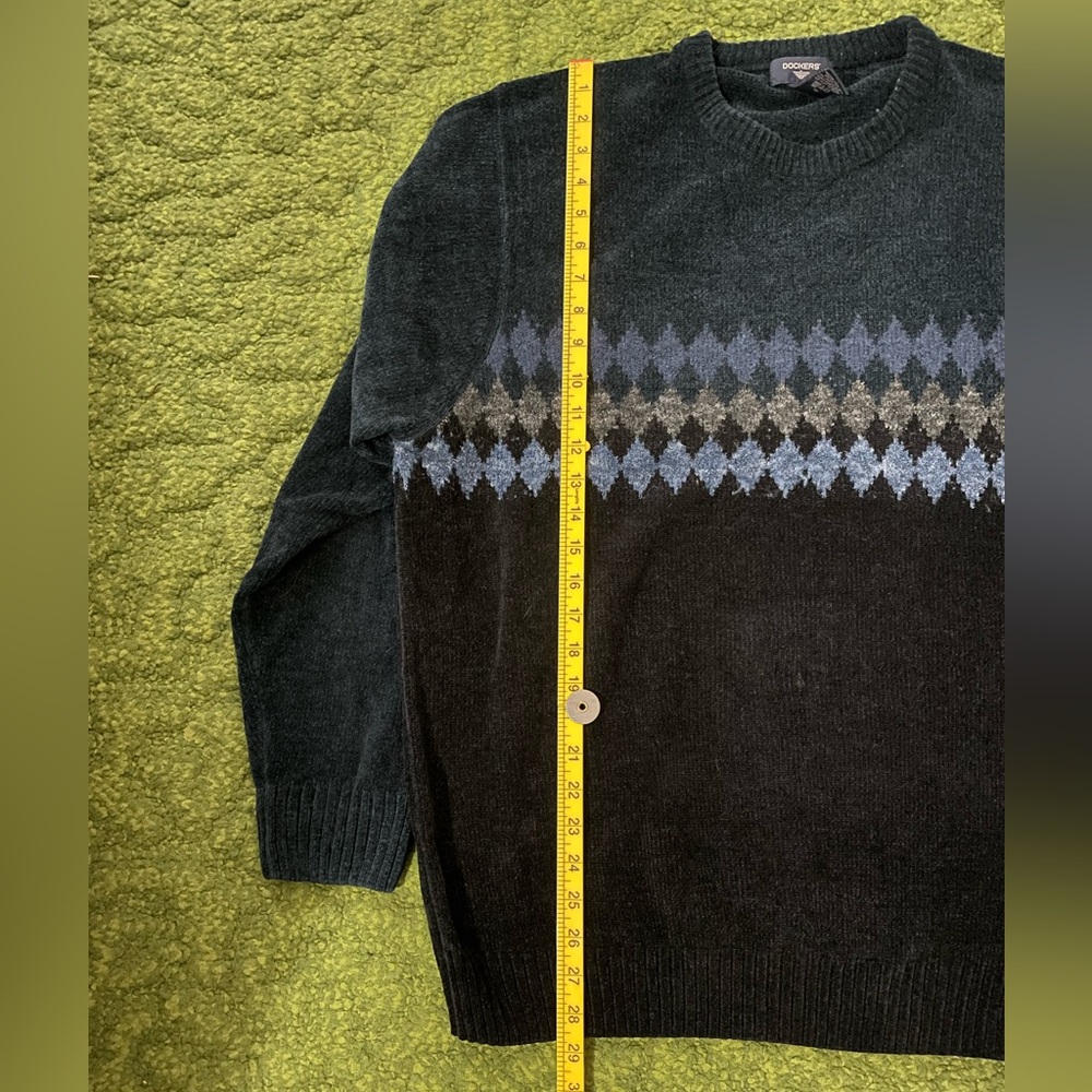 Dockers Velour Argyle Sweater - Picture 9 of 10